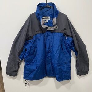 Columbia Interchange Jacket XXL Blue Gray Outdoor‎ Adventure Sportswear Coat